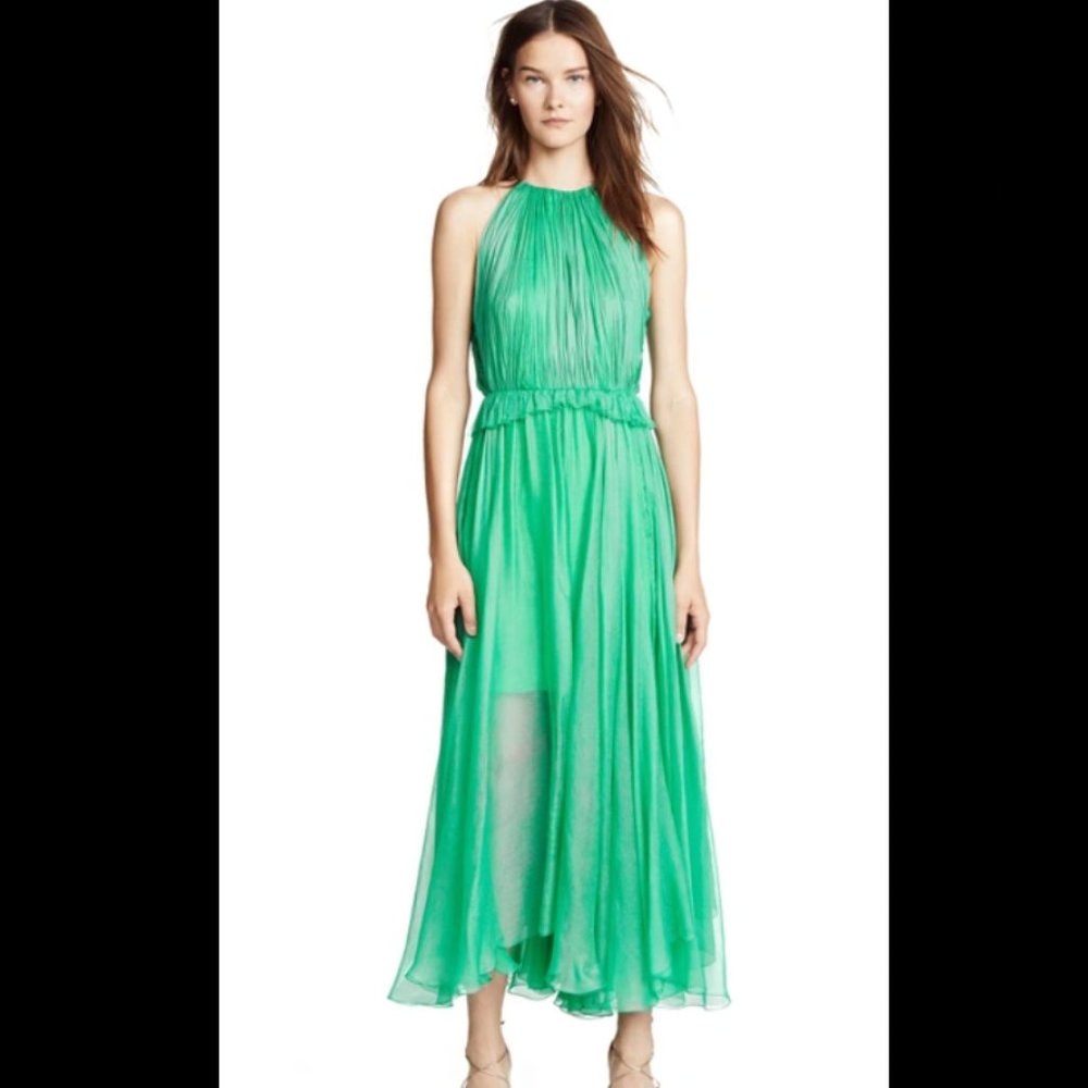 NWOT Maria Lucia Hohan Green Kamille Silk Dress, size 6 US/38 FR